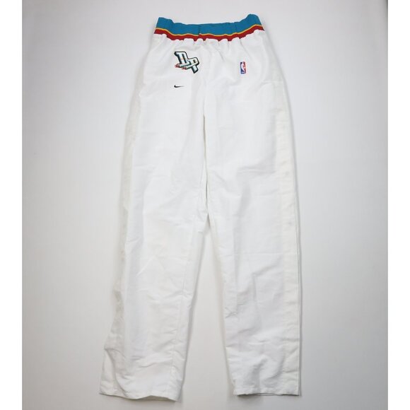 Vtg 90s Nike NBA Mens 2XL +7 Game Worn Detroit Pistons Basketball Pants White